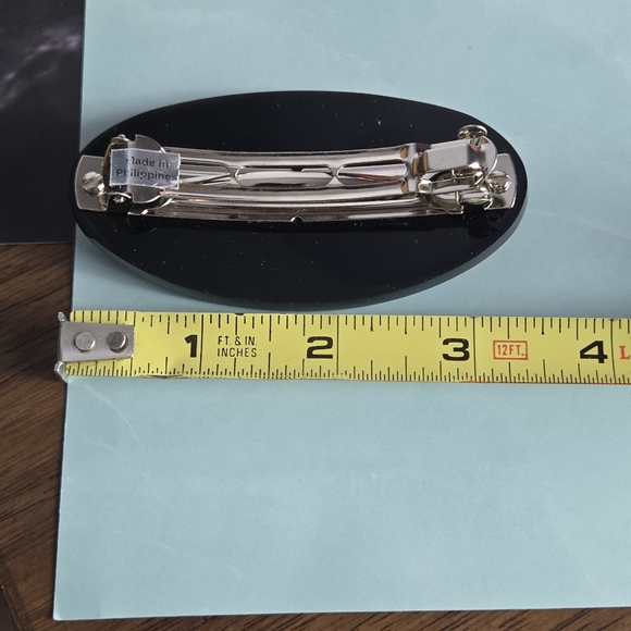 Vintage mother-of-pearl abalone inlays Hair Clip ducks family play in the River - Picture 9 of 17